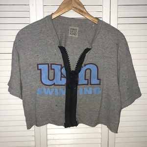 USN swimming one of a kind zipper shirt